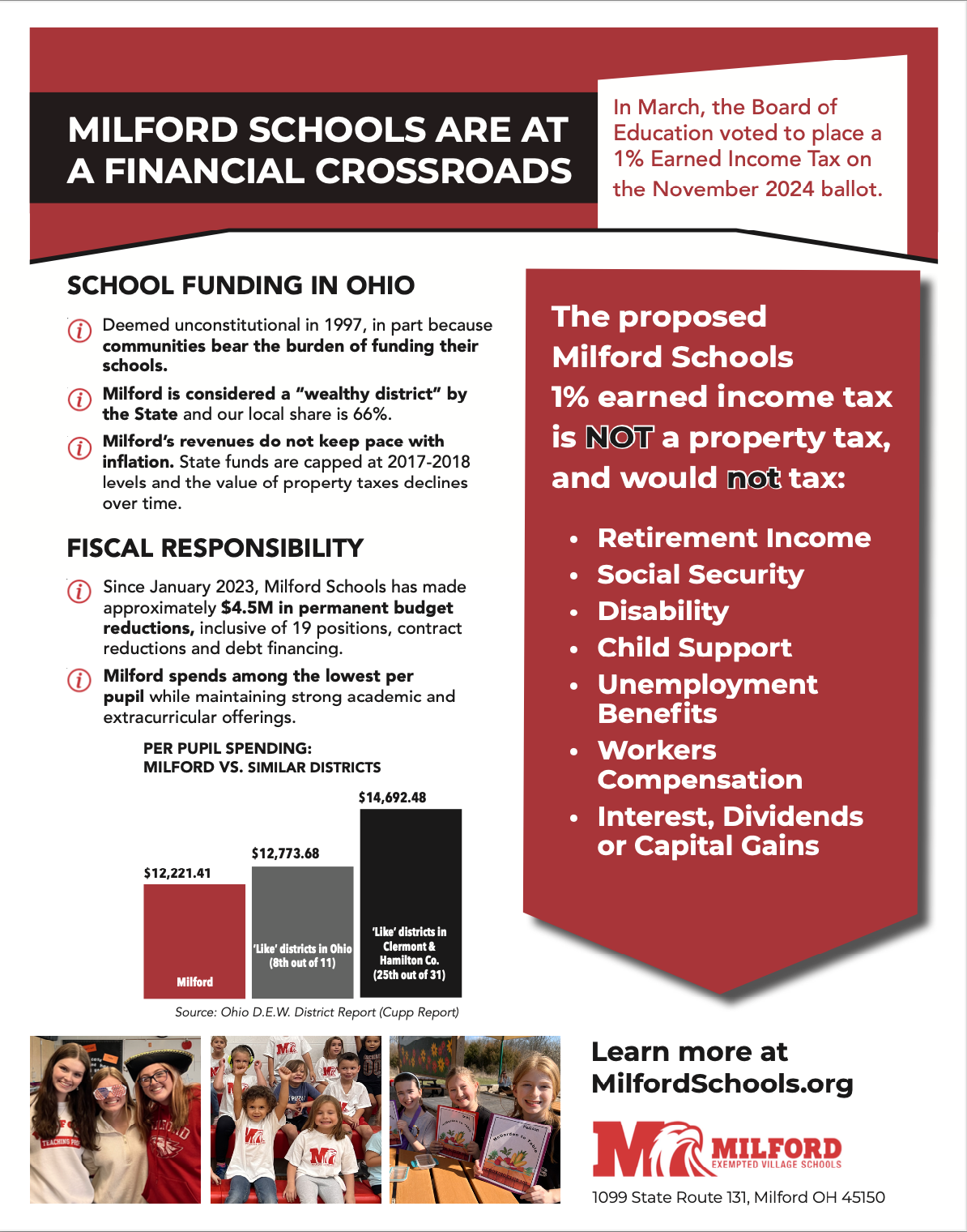 Milford Schools Earned Income Tax One Page Flier